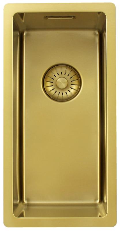 Pure.Sink Exclusivo small Gold sink 18x40 cm 10mm radius undermount, flush mount and top mount PEX1840-60