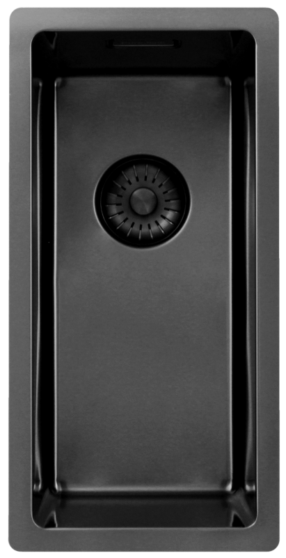 Pure.Sink Exclusivo Gun metal small sink 18x40 cm 10mm radius undermount, flush mount and top mount PEX1840-61