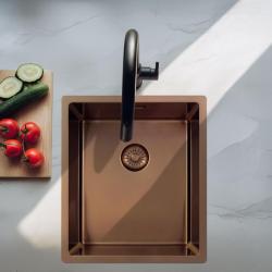 Pure.Sink Exclusivo Kuparinen tiskiallas 34x40 cm 10mm säde alapuolella, tasorakennus ja päälle rakennus PEX3440-62