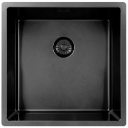 Pure.Sink Exclusivo Gun metal -allas 40x40 cm 10mm säde ala-asennus, tasorakennus ja päälle asennus PEX4040-61