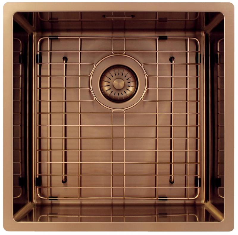 Pure.Sink Exclusivo Copper Sink 40x40 cm 10mm radius undermount, flush mount and top mount PEX4040-62