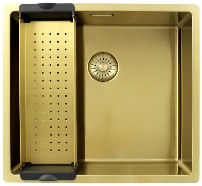 Pure.Sink Exclusivo Gold sink 45x40 cm 10mm radius undermount, flush mount and top mount PEX4540-60