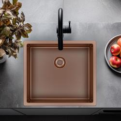 Pure.Sink Exclusivo Kuparinen pesuallas 45x40 cm 10mm säde ala-asennus, tasoon upotus ja päälle asennus PEX4540-62