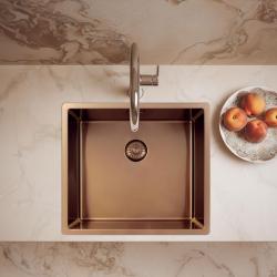 Pure.Sink Exclusivo Kuparinen pesuallas 45x40 cm 10mm säde ala-asennus, tasoon upotus ja päälle asennus PEX4540-62