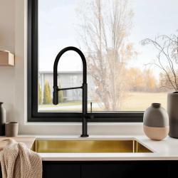 Pure.Sink Exclusivo Kultainen tiskiallas 50x40 cm 10mm säde alapuolella, tasorakentaminen ja päälle rakennus PEX5040-60