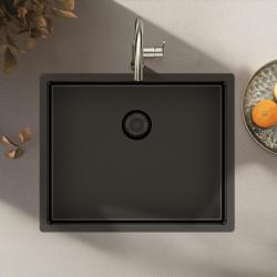 Pure.Sink Exclusivo Gun metal -allas 50x40 cm 10mm säde ala-asennus, tasotason asennus ja päälle asennus PEX5040-61