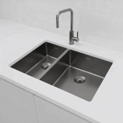 Pure.Sink Exclusivo Gun Metal 1,5 puolikas tiskiallas 18+34 cm 10mm säde PEX183440-61