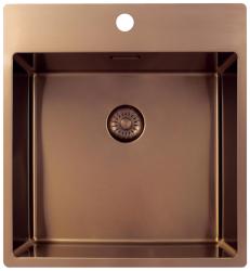 Pure.Sink Exclusivo Kuparinen tiskiallas 49x52 cm Tapwing hanareiällä 10mm säde PEX4540T-62