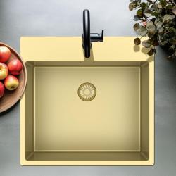 Pure.Sink Exclusivo Kultainen tiskiallas 54x52 cm Tapwing hanareiällä 10mm säde PEX5040T-60
