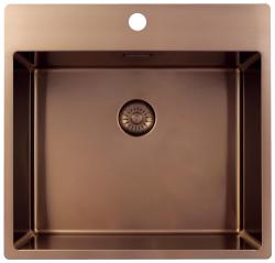 Pure.Sink Exclusivo Kuparinen tiskiallas 54x52 cm Tapwing hana-aukolla 10mm säde PEX5040T-62