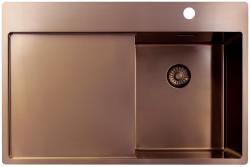 Pure.Sink Exclusivo Kuparinen pieni pesuallas tippuvedellä 78x52 cm Tapwing oikealla PEX3478RT-62