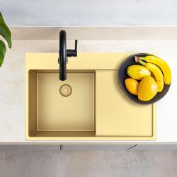 Pure.Sink Exclusivo Kultainen tiskiallas valutusalueella 78x52 cm Tapwing oikealla PEX4078RT-60