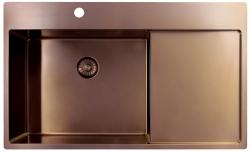 Pure.Sink Exclusivo Kuparinen tiskiallas valutusalueella 86x52 cm Tapwing vasemmalla PEX5086LT-62