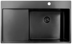Pure.Sink Exclusivo Gun Metal -tiskiallas ja tippuva osa 86x52 cm Tapwing oikea PEX5086RT-61