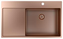 Pure.Sink Exclusivo Kuparinen tiskiallas tippuvalta osalla 86x52 cm Tapwing oikealla PEX5086RT-62