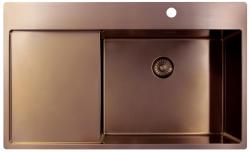 Pure.Sink Exclusivo Kuparinen tiskiallas tippuvalta osalla 86x52 cm Tapwing oikealla PEX5086RT-62
