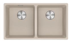 Franke Maris MRG 220-35-35 Fragranite Coffee cream kahden altaan upotettava tiskiallas 135.0725.668