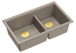 Quadri Newport II Tuplatakki Granit Alakaappi Pesuallas 702 x 390 mm Kultaisella tulppalla 1208971382