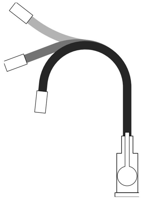 Quadri Bristol kitchen mixer tap gold with flexible white spout 1208971408 - Productafbeelding 2