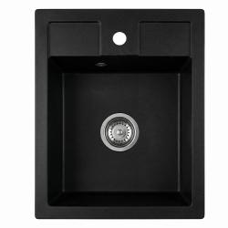 Graniteland Prest-Graniittinen musta tiskiallas Tapwing, jossa on hanareikä 400x500mm RVS-tulpalla 1208971421