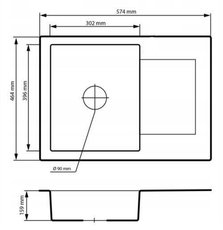 Graniteland Nex graniittinen musta tiskiallas valutusalueella 574x464 mm 1208971428