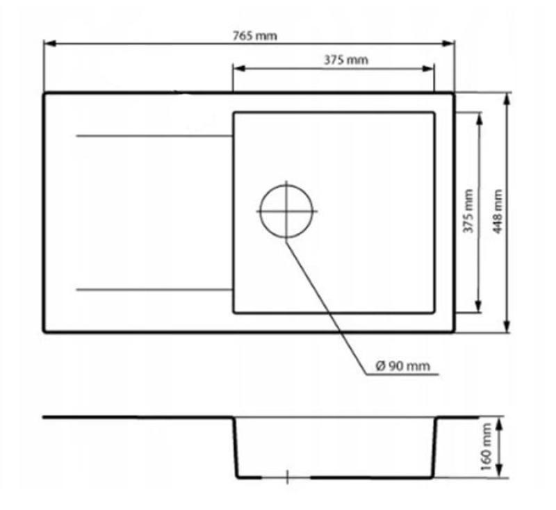Graniteland Liri Graniitti Arduin kova kivinen tiskiallas valutusalueella 765x448 mm 1208971437