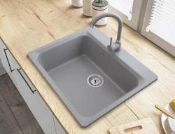 Graniteland Vastone Graniittiallas 619x522 mm Harmaa Päällekkäinen hanareiällä ja RST Tulppa 1208971448