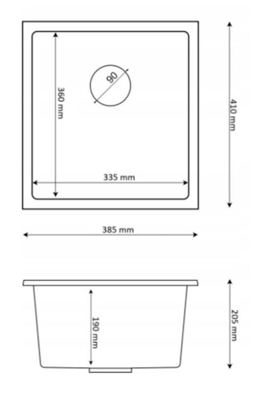 Graniteland Miniva Graniittiallas Arduin kova kivi ilme alapuoli 385x410 mm 1208971449