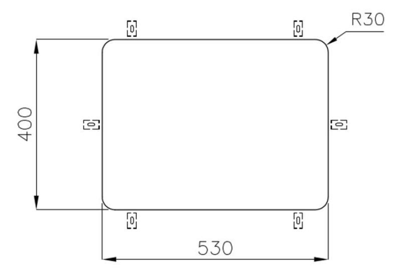 Foster Ruostumaton Teräs Tiskiallas 53 x 40 cm Alaosa 1208971523
