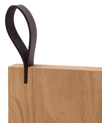 Woodsea Chop-Chop Oak S - Tammenpuinen leikkuulauta 25x24cm nahkaisella kahvalla 1208971539