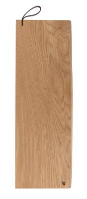 Woodsea Serving S - Tammenpuinen tarjoilulauta 55x17 cm nahkaisella kahvalla 1208971615