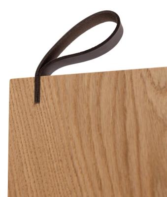 Woodsea Serving L - Tammenpuinen tarjoilulauta 70x17 cm nahkaisella kahvalla 1208971616