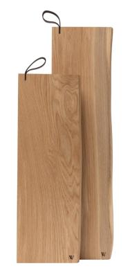 Woodsea Serving L - Tammenpuinen tarjoilulauta 70x17 cm nahkaisella kahvalla 1208971616