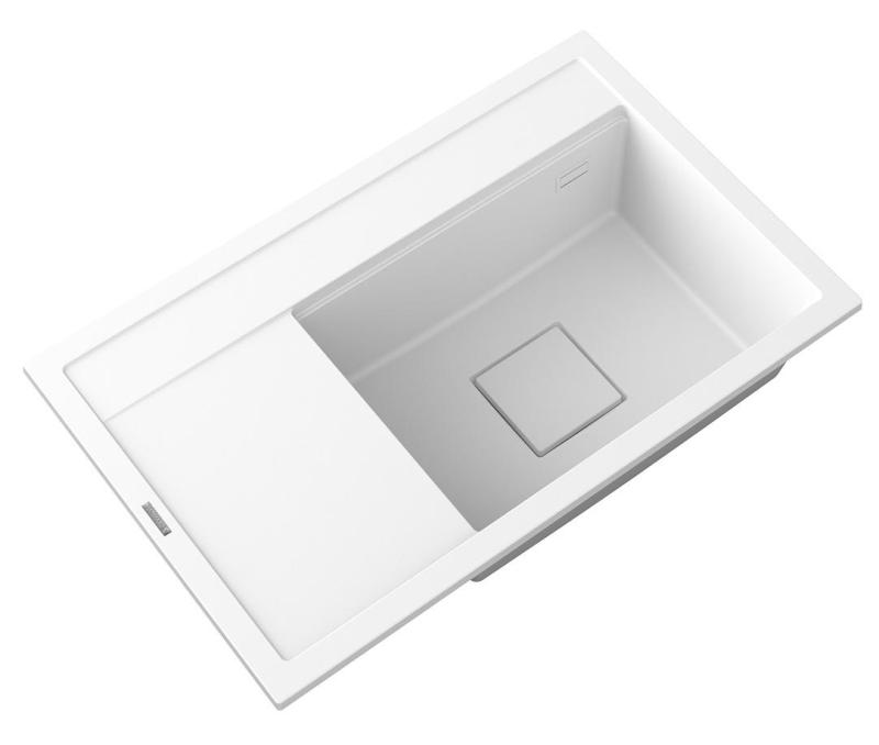 Graniteland Seta Graniittinen Valkoinen Pesuallas päälle asennettava 80x50 cm 1208971618