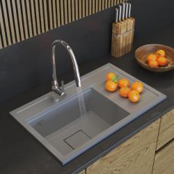 Graniteland Seta Graniitti Harmaa Tasoon asennettava tiskiallas 80x50 cm 1208971621