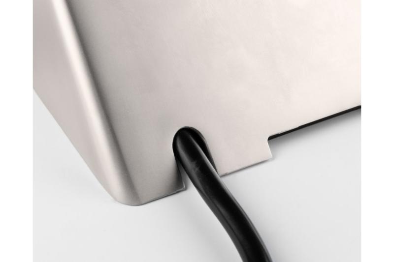 Huonekalupistorasia SOFITO, 2xSCHUKO, USB A+C, kaapeli 1,5 m, ruostumaton teräs