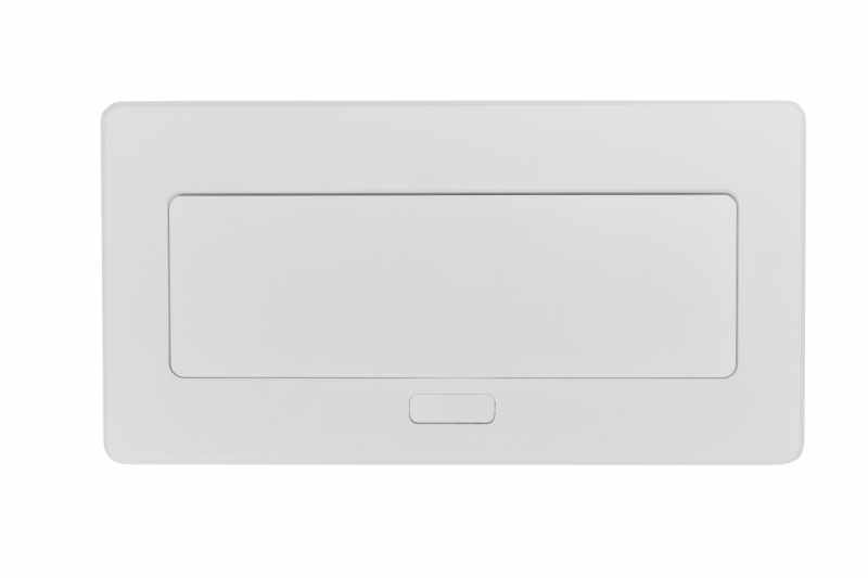 Huonekalupistorasia MULTISOFT, 2xSHUKO, USB A+C, RJ45, HDMI, kaapeli 1,5 m, valkoinen