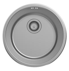 Pure.Sink Rondo RVS Pyöreä Allas tason alle asennus, alapuolinen asennus ja päälle asennus 38 cm PRN38-02