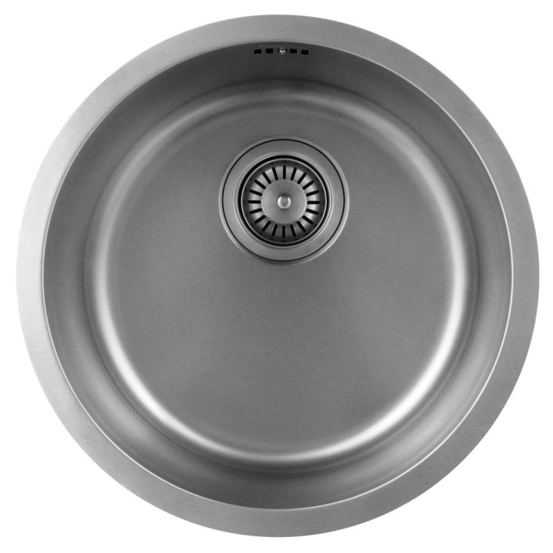 Pure.Sink Rondo RVS Pyöreä Allas tason alle asennus, alapuolinen asennus ja päälle asennus 38 cm PRN38-02