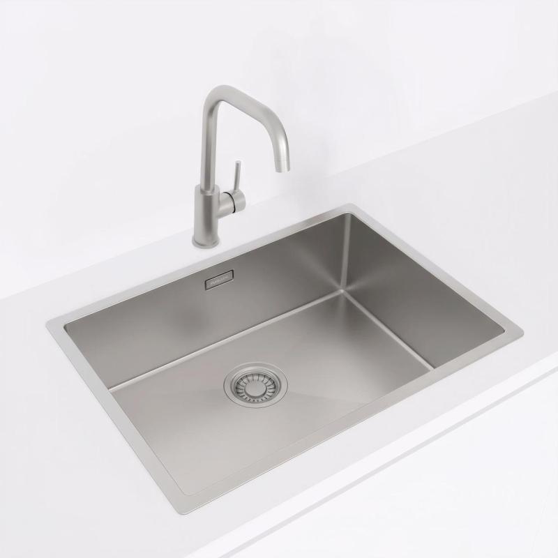 Pure.Sink Luxion Ruostumaton teräsallas 55x40 cm, alakaappi, tasoasennus ja pinta-asennus PLX5540-02