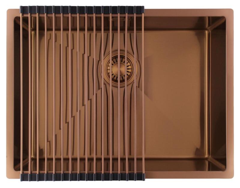 Pure.Sink Luxion Kuparisäiliö 55x40 cm, alakaappi, tasoasennus ja pinta-asennus PLX5540-62