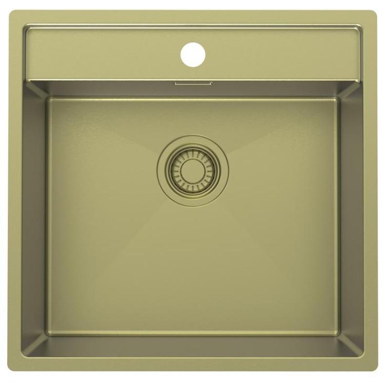 Pure.Sink Luxion Kultainen pesuallas 51x50 cm Tapwing hananreikäpankki PLX5150T-60