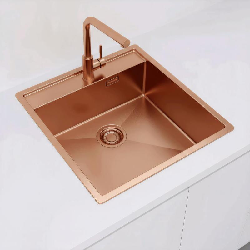Pure.Sink Luxion Kuparisäiliö 51x50 cm Tapwing hanankannatin PLX5150T-62