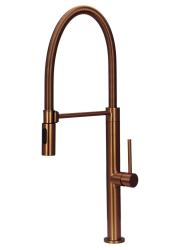 Pure.Sink Luxion Kuparinen keittiöhanan profiili joustavalla suihkulla ja 2 suihkutyypillä PLXFLEX-62