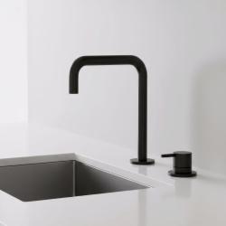 Pure.Sink Luxion 2-reikäinen mattamusta keittiöhanan U-muotoinen juoksuputki PLX2HU-10