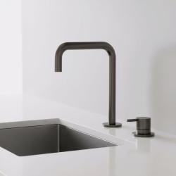 Pure.Sink Luxion 2-reikäinen Gun metal -keittiöhanan U-muotoinen juoksuputki PLX2HU-61
