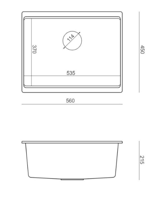 Quadri Newport II graniittiallas beige 560x450mm kultaisella tulppalla ja viemärin suojakorkilla 1208971765