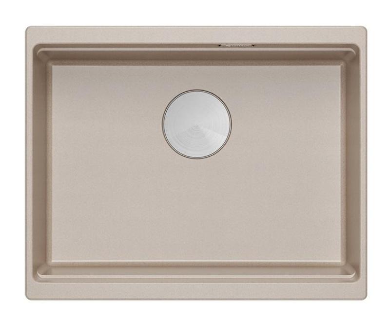 Quadri Newport II graniittiallas beige 560x450mm ruostumattomalla teräsplugilla ja viemärin suojakorkilla 1208971766