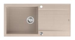 Quadri Luton beige graniittinen päälle asennettava tiskiallas leikkuulaudalla, käänteinen 100x50cm ruostumattomalla terästulppalla 1208971772