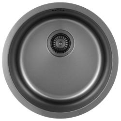 Pure.Sink Rondo Gun metal Pyöreä Pesuallas tasoon upotettava, alapuolelle asennettava ja päällä asennettava 38 cm PRN38-61